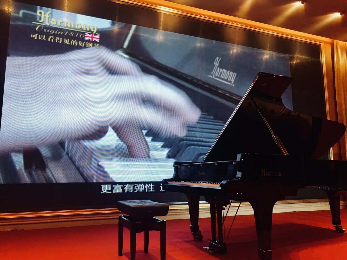 音乐会开始前播放哈曼尼宣传视频 音乐会开始前播放哈曼尼宣传视频